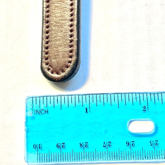 Tory Leather Nautical Plaid Canvas Leather Belt Size 26 XS Preppy Womens Boys - Picture 14 of 15